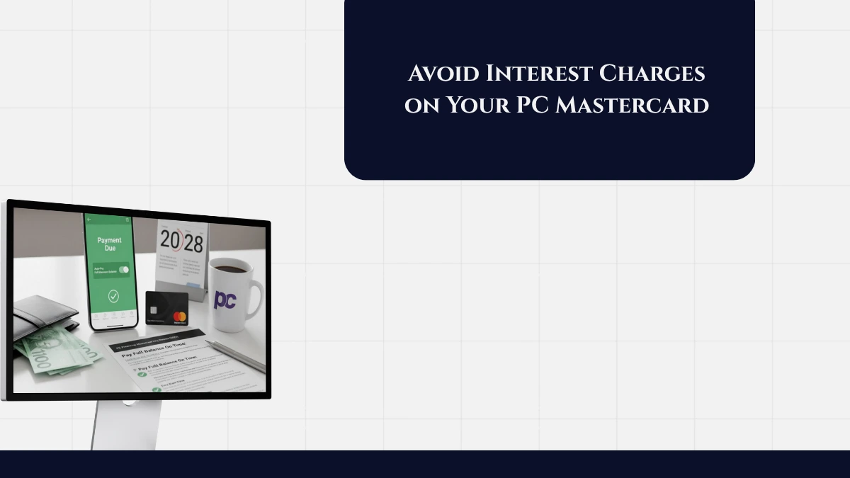 How to avoid interest charges on PC Financial Mastercard